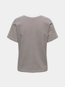 Футболки и поло JDY PISA S/S PRINT TOP модель 15298612_Cloud Dancer NEW STRIPE CH Фото