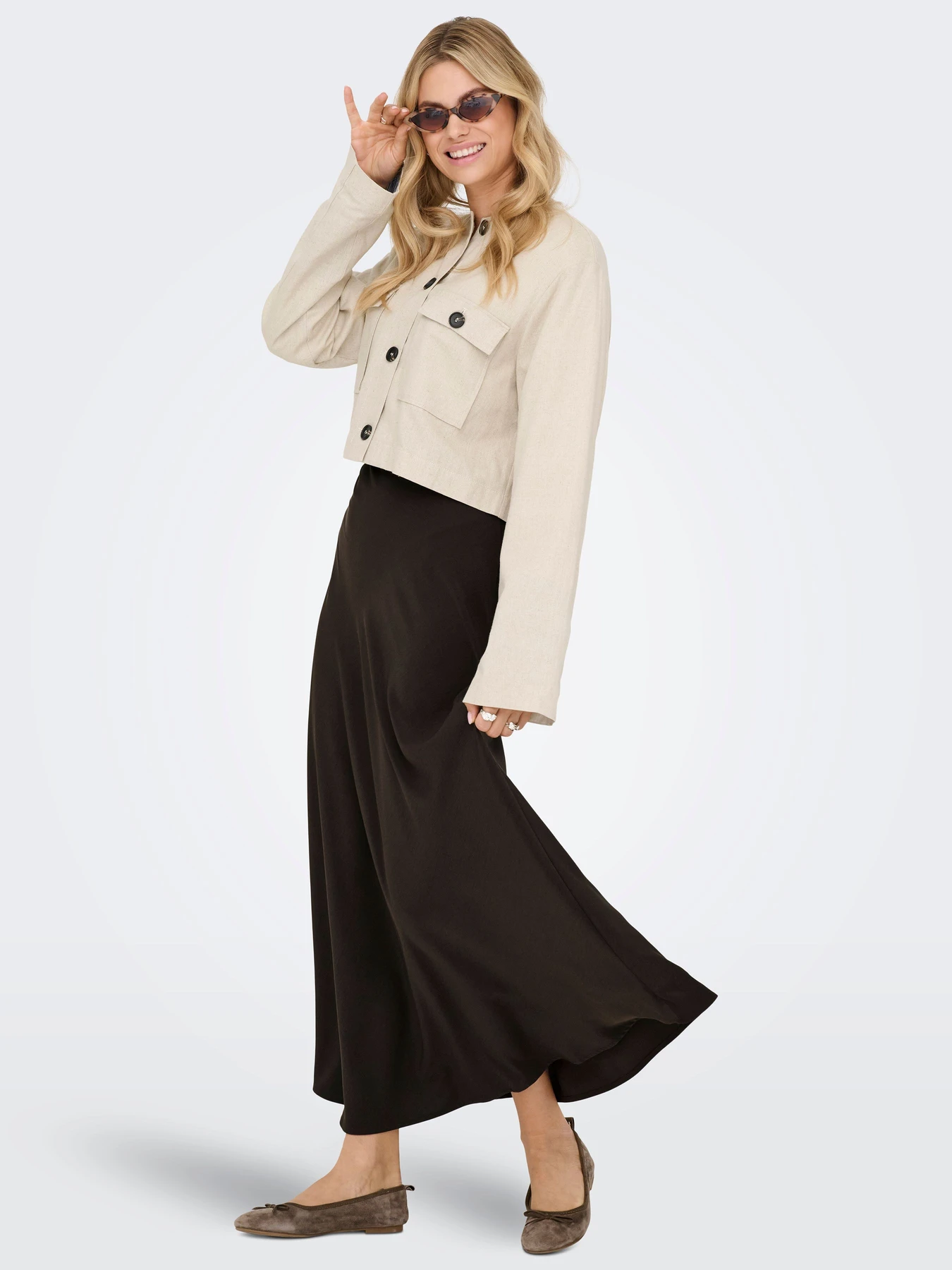 Юбки JDY AYA MW MAXI SKIRT модель 15359598_Chocolate Torte Фото