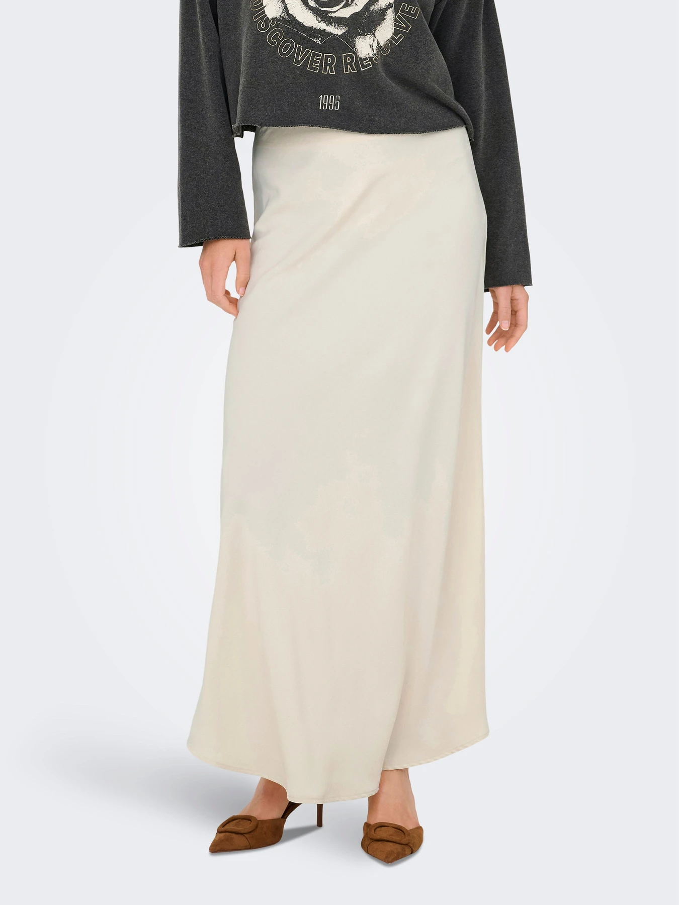 Юбки JDY AYA MW MAXI SKIRT модель 15359598_Whitecap Gray Фото