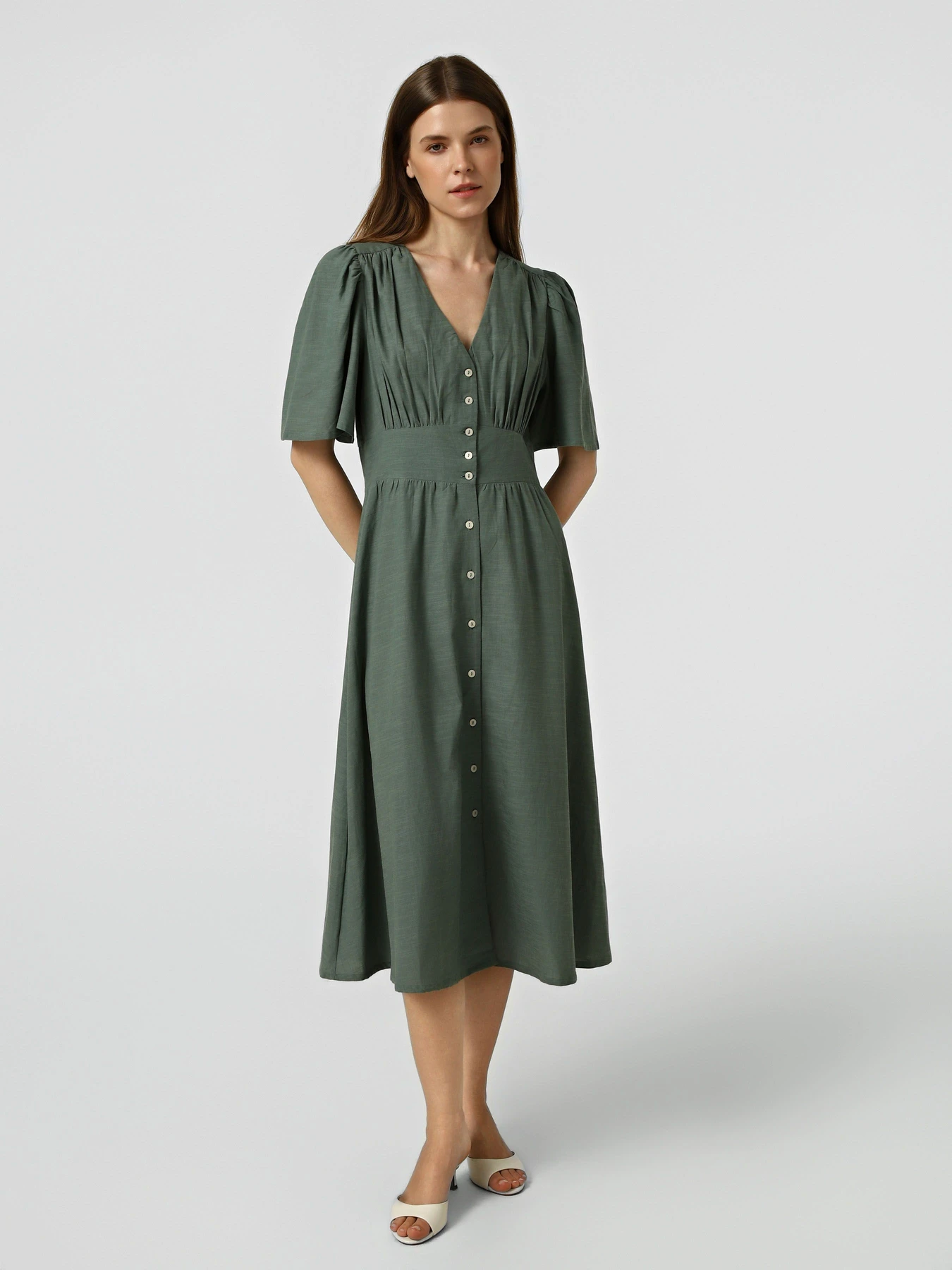 Платья JDY NORA MIDI DRESS модель 15367092_Laurel Wreath Платья JDY NORA MIDI DRESS модель 15367092_Laurel Wreath Фото
