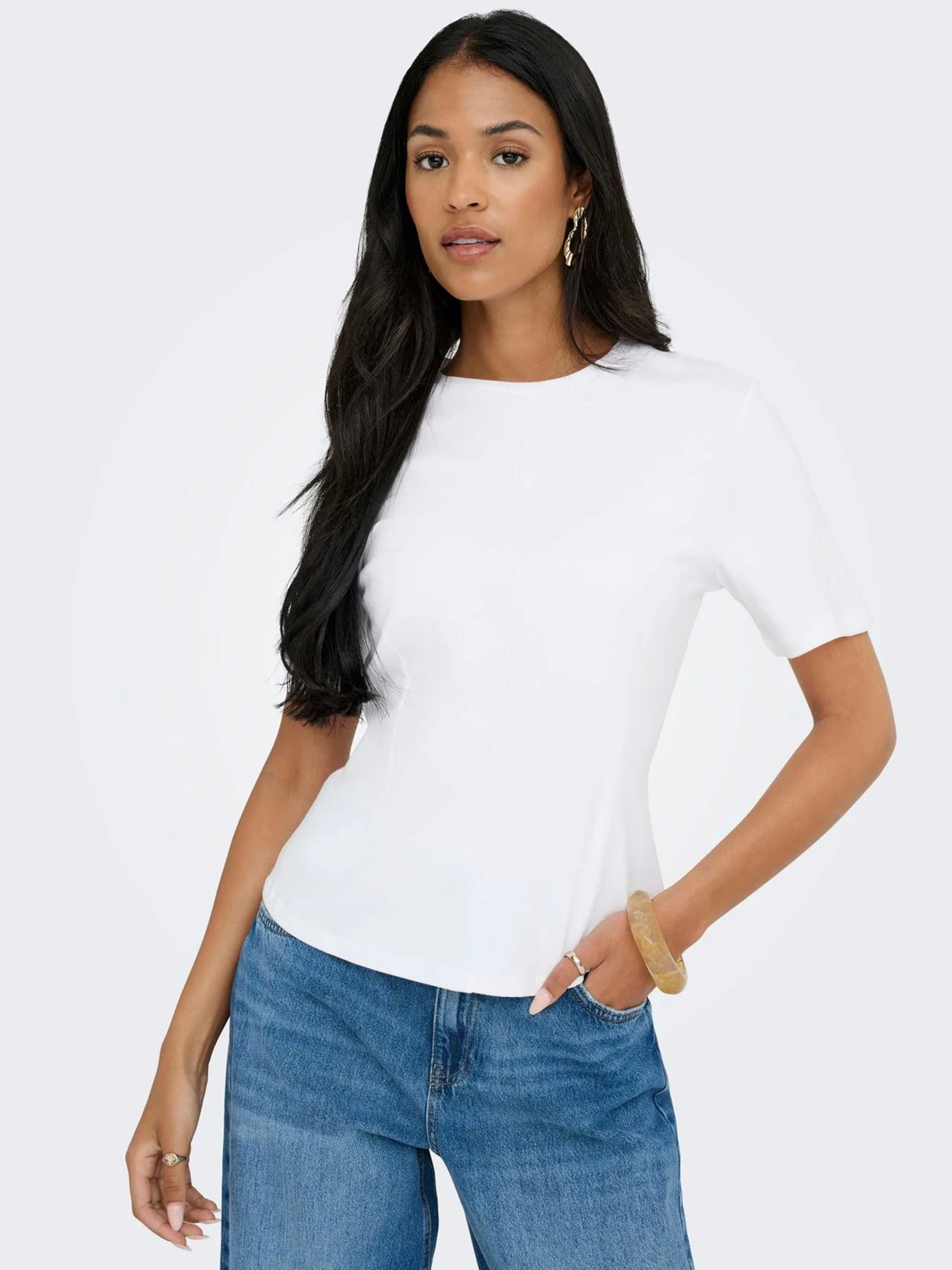Футболки и поло JDY EVA S/S TOP модель 15370716_White Футболки и поло JDY EVA S/S TOP модель 15370716_White Фото