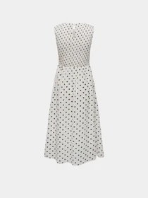 Платья JDY DIEGO S/L SMOCK MIDI DRESS модель 15373074_Cloud Dancer BLACK DOT Фото