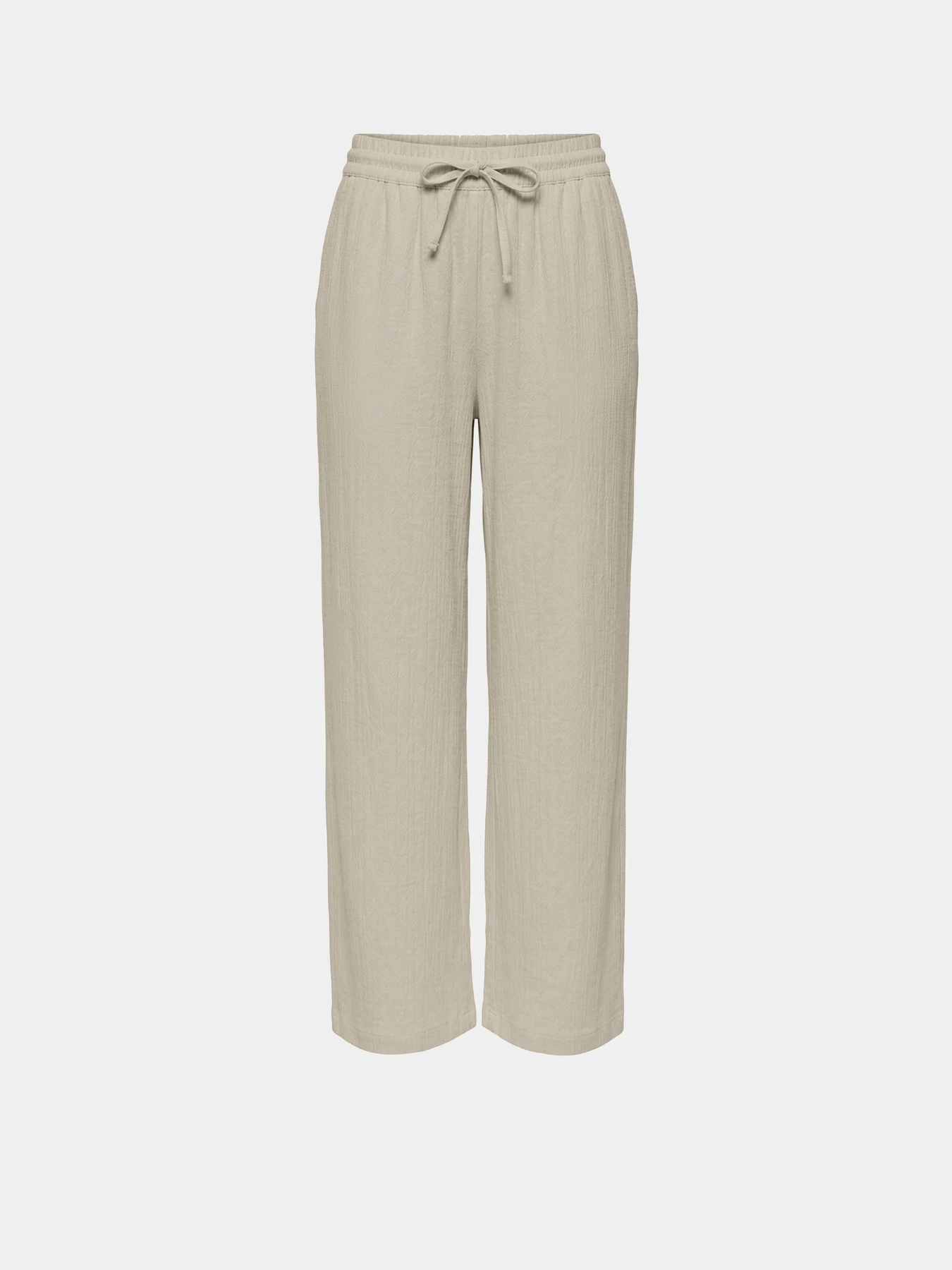 Штани JDY SAY HW LINEN WIDE PANT модель 15318361_Oatmeal MELANGE Фото