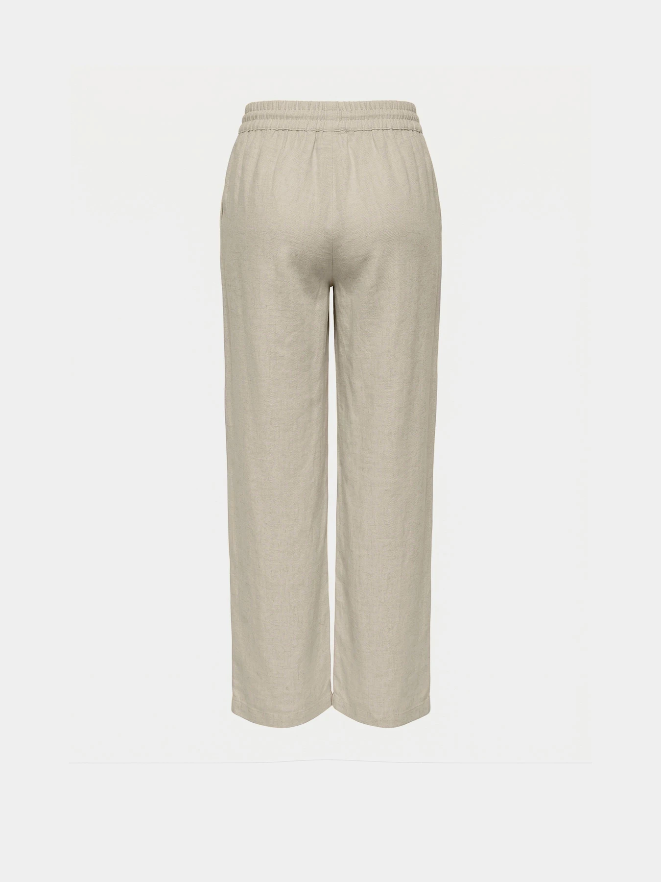 Штани JDY SAY HW LINEN WIDE PANT модель 15318361_Oatmeal MELANGE Фото
