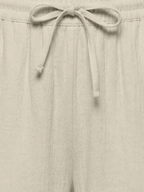 Штани JDY SAY HW LINEN WIDE PANT модель 15318361_Oatmeal MELANGE Фото