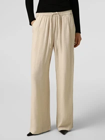 Штани JDY SAY HW LINEN WIDE PANT модель 15318361_Oatmeal MELANGE Фото