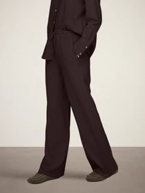 Штани JDY SAY HW LINEN WIDE PANT модель 15318361_Chocolate Torte Фото