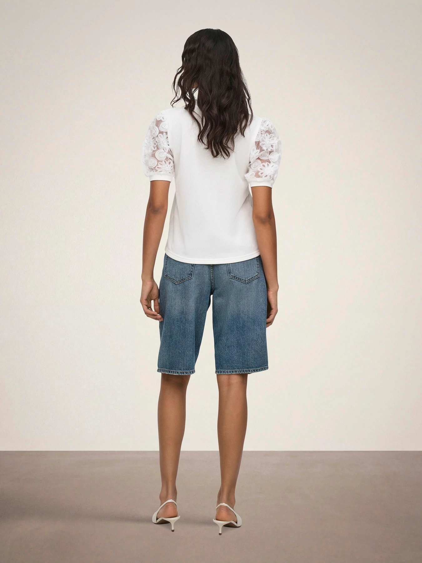 Шорты JDY LINA MW BERMUDA SHORTS DNM модель 15370643_Medium Blue Denim Фото
