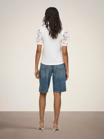 Шорты JDY LINA MW BERMUDA SHORTS DNM модель 15370643_Medium Blue Denim Фото