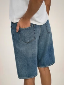 Шорты JDY LINA MW BERMUDA SHORTS DNM модель 15370643_Medium Blue Denim Фото