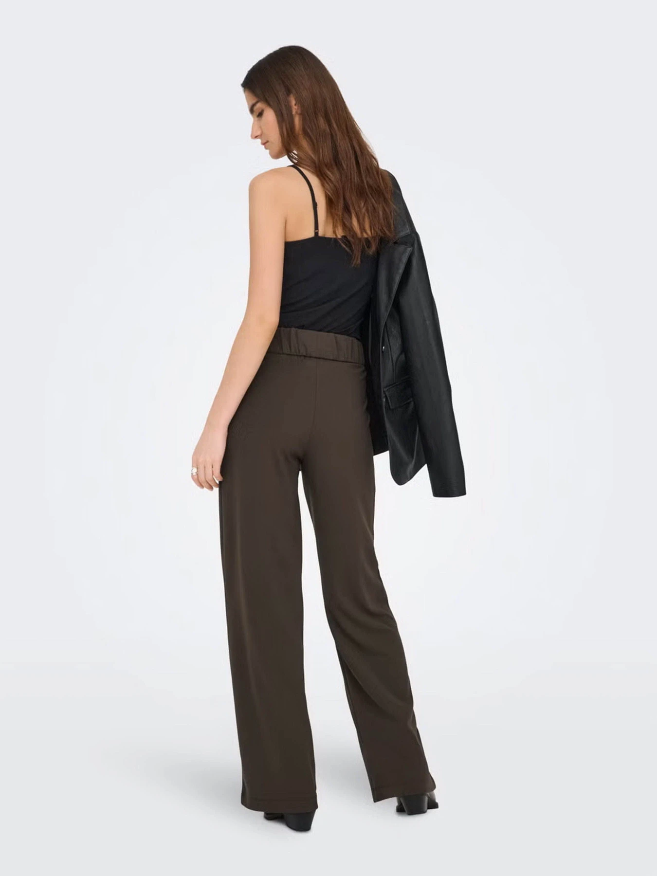 Брюки JDY GEGGO LIFE NEW LONG PANT модель 15208430_Chocolate Brown BLACK BUTT Фото