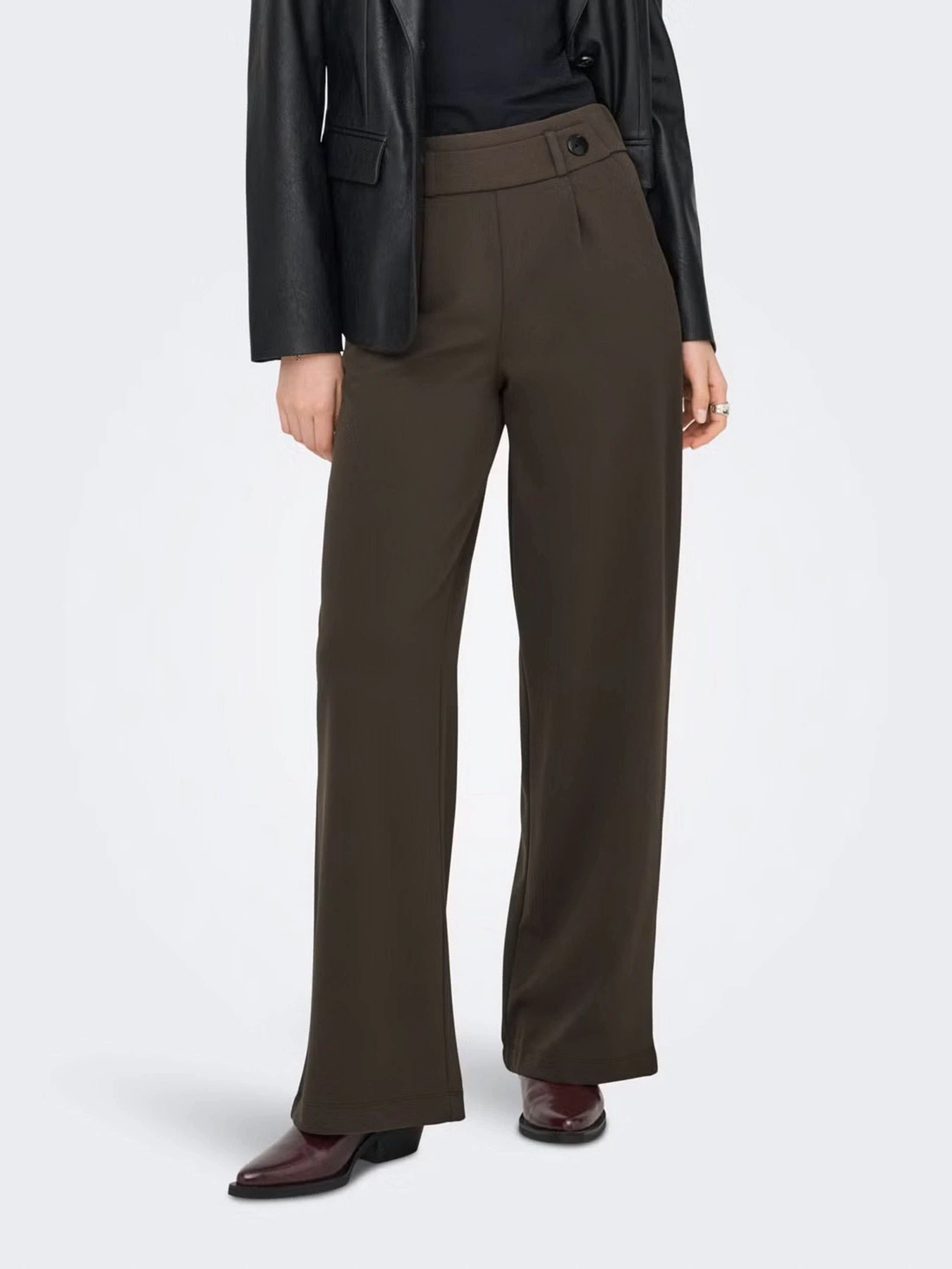 Брюки JDY GEGGO LIFE NEW LONG PANT модель 15208430_Chocolate Brown BLACK BUTT Фото