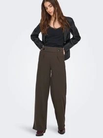 Брюки JDY GEGGO LIFE NEW LONG PANT модель 15208430_Chocolate Brown BLACK BUTT Фото
