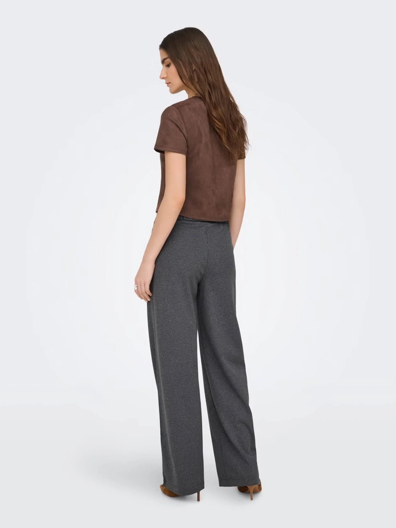 Штани JDY GEGGO LIFE NEW LONG PANT модель 15208430_Medium Grey Melange BLACK Фото