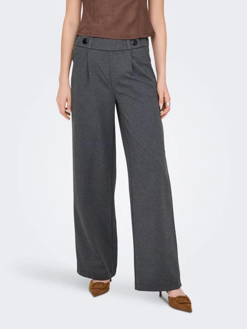 Штани JDY GEGGO LIFE NEW LONG PANT модель 15208430_Medium Grey Melange BLACK Фото
