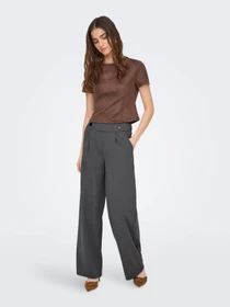 Штани JDY GEGGO LIFE NEW LONG PANT модель 15208430_Medium Grey Melange BLACK Фото