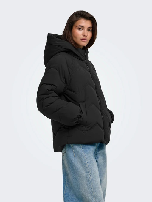 Куртки та дублянки JDY POWER SHORT HOOD PUFFER OTW модель 15376541_Black Фото