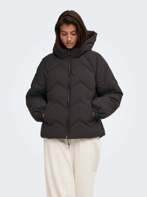 Куртки та дублянки JDY POWER SHORT HOOD PUFFER OTW модель 15376541_Chocolate Torte Фото