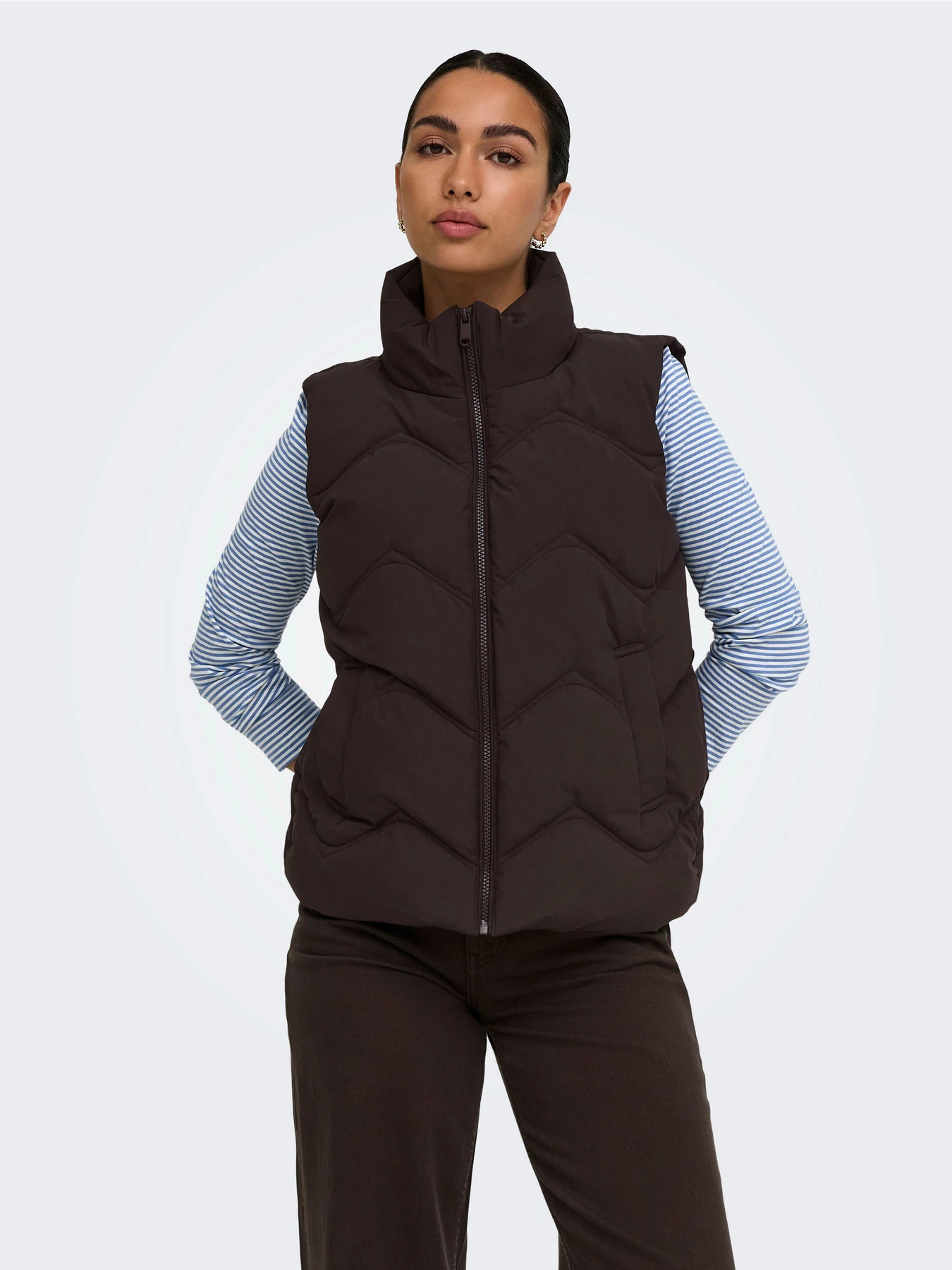 Куртки та дублянки JDY POWER SHORT WAISTCOAT OTW модель 15376543_Chocolate Torte Куртки та дублянки JDY POWER SHORT WAISTCOAT OTW модель 15376543_Chocolate Torte Фото