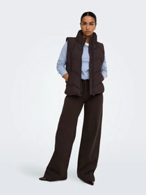 Куртки та дублянки JDY POWER SHORT WAISTCOAT OTW модель 15376543_Chocolate Torte Фото