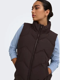 Куртки та дублянки JDY POWER SHORT WAISTCOAT OTW модель 15376543_Chocolate Torte Фото