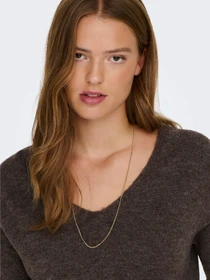 Свитры и кардиганы JDY ELANORA L/S V-NECK PULLO. KNT модель 15207823_Bracken MELANGE Фото