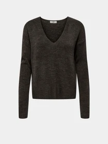Свитры и кардиганы JDY ELANORA L/S V-NECK PULLO. KNT модель 15207823_Bracken MELANGE Фото