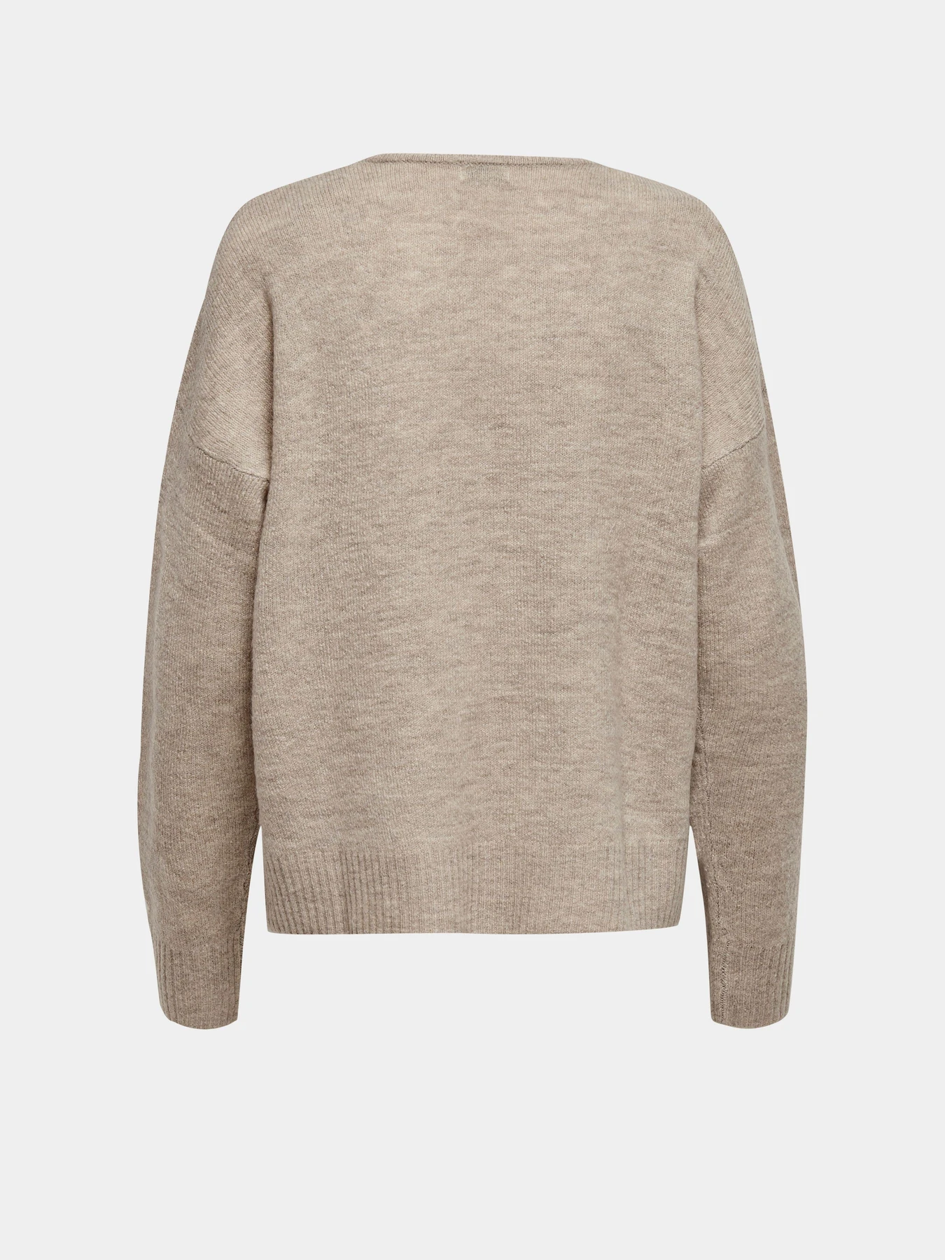 Свитры и кардиганы JDY ELANORA L/S V-NECK PULLO. KNT модель 15207823_Oatmeal MELANGE Фото