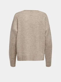 Свитры и кардиганы JDY ELANORA L/S V-NECK PULLO. KNT модель 15207823_Oatmeal MELANGE Фото