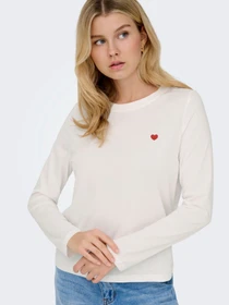 Худи и свитшоты JDY PISA L/S PRINT TOP JRS DIA модель 15359938_Cloud Dancer BITTERSWEET H Фото