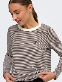 Худи и свитшоты JDY PISA L/S PRINT TOP JRS DIA модель 15359938_Cloud Dancer COFFEE BEAN S Фото
