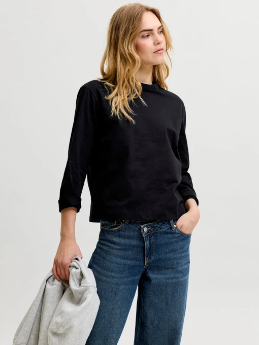 Худи и свитшоты JJXX SOPHIA BOXY LS TEE модель 12297884_Black Фото