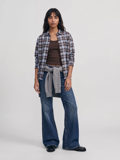 Бавовняна Жіноча Сорочка в клітинку JJXX JAMIE CHECK FLANNEL LS SHIRT фото 3