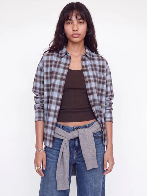 Сорочки JJXX JAMIE CHECK FLANNEL LS SHIRT модель 12288554_Skyway CARAFE Фото