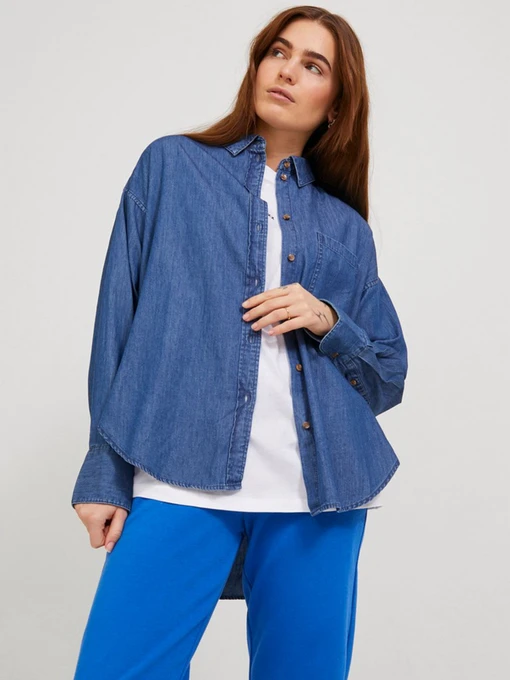 Рубашки JJXX JxJamie модель 12214025_Medium Blue Denim Фото