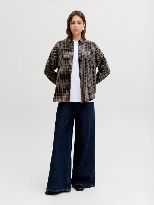Бавовняна Жіноча Сорочка в клітинку JJXX JAMIE CHECK FLANNEL LS SHIRT фото 3