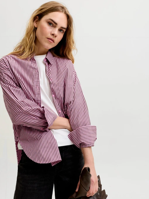 Бавовняна Жіноча Сорочка повсякденна JJXX JAMIE LS RELAXED POPLIN SHIRT фото 2