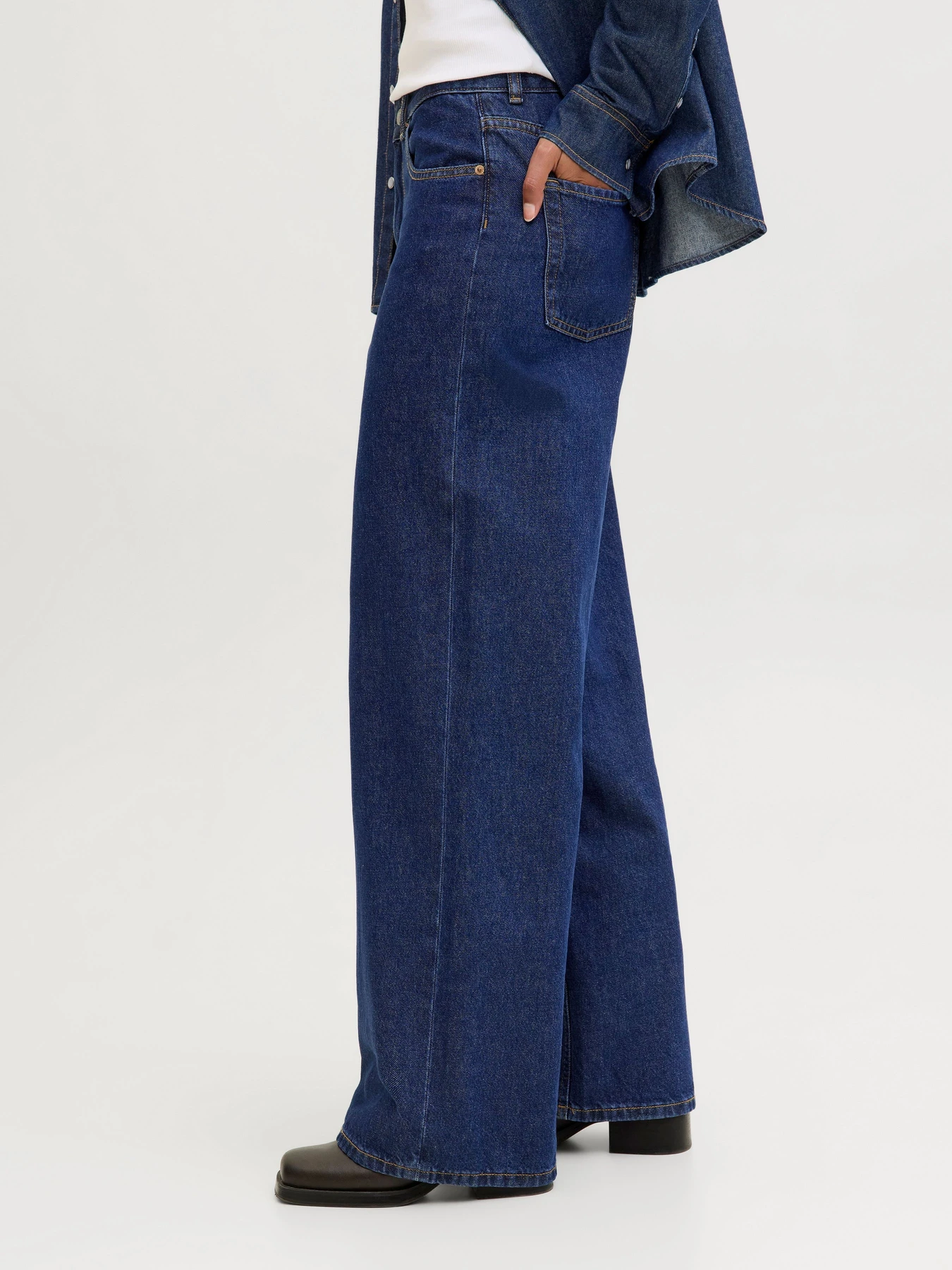 Джинси JJXX TOKYO WIDE HW модель 12203894_Dark Blue Denim Фото