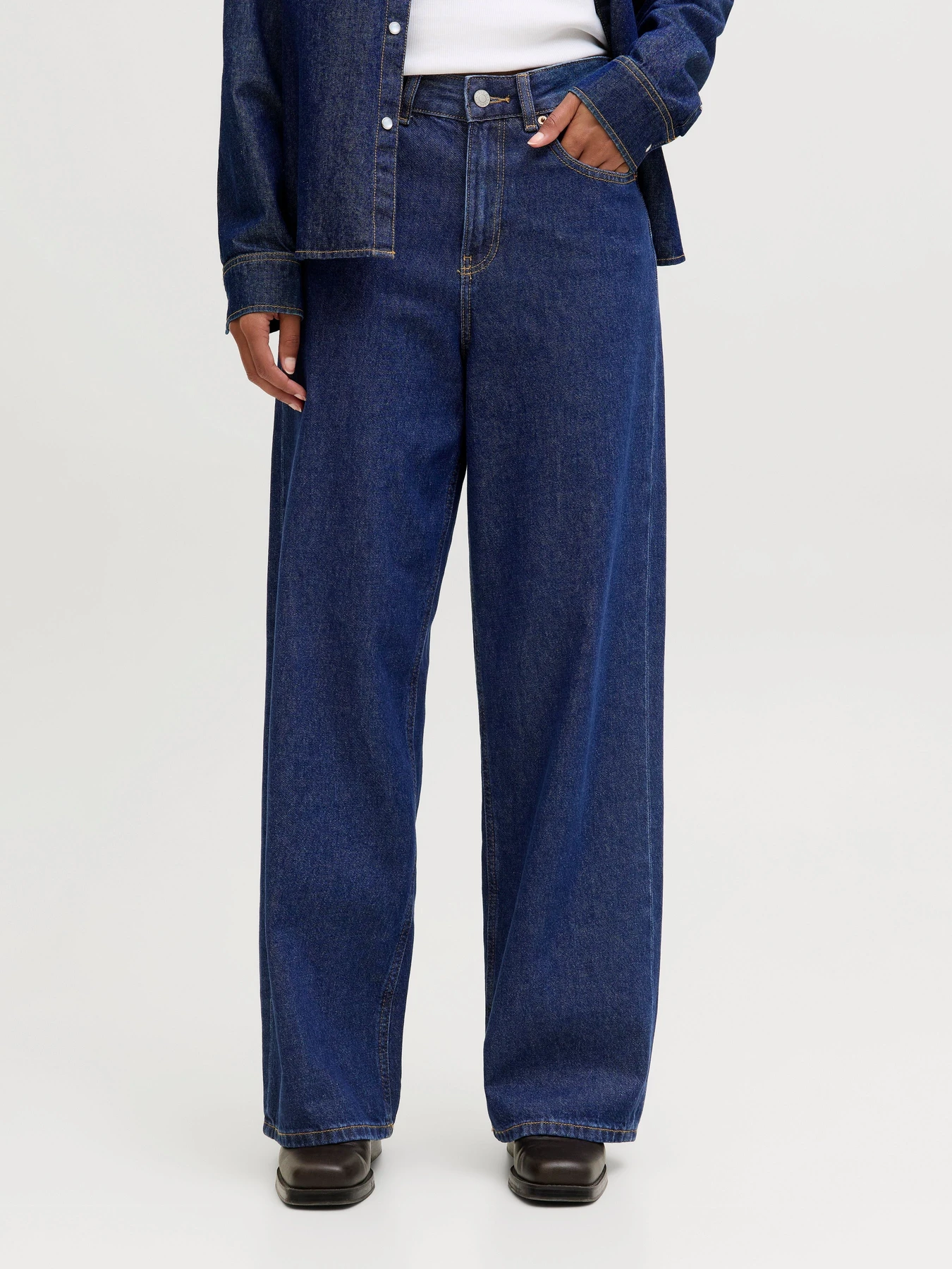 Джинси JJXX TOKYO WIDE HW модель 12203894_Dark Blue Denim Фото