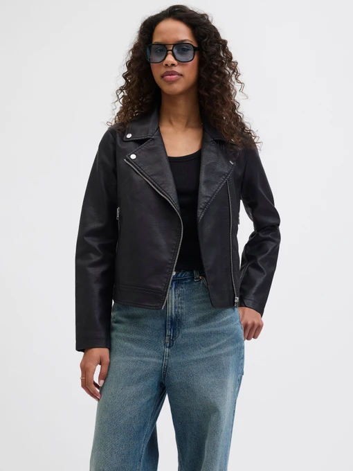 Куртки та дублянки JJXX GAIL FAUX LEATHER BIKER JACKET модель 12206262_Black Фото