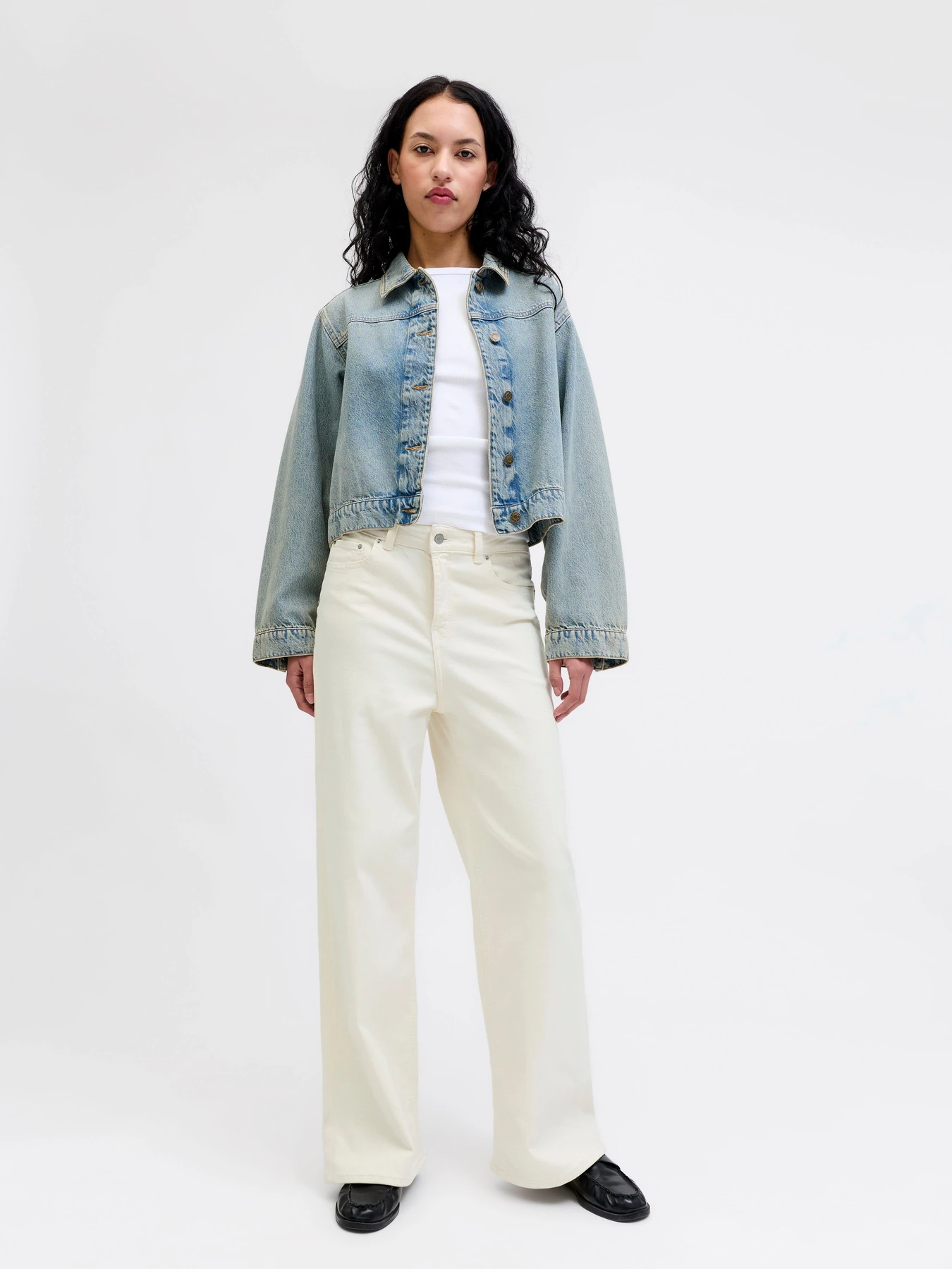 Джинсы JJXX TOKYO WIDE HW модель 12269078_White Denim OFF WHITE Фото