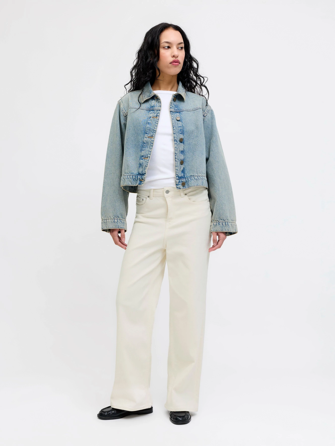 Джинсы JJXX TOKYO WIDE HW модель 12269078_White Denim OFF WHITE Фото