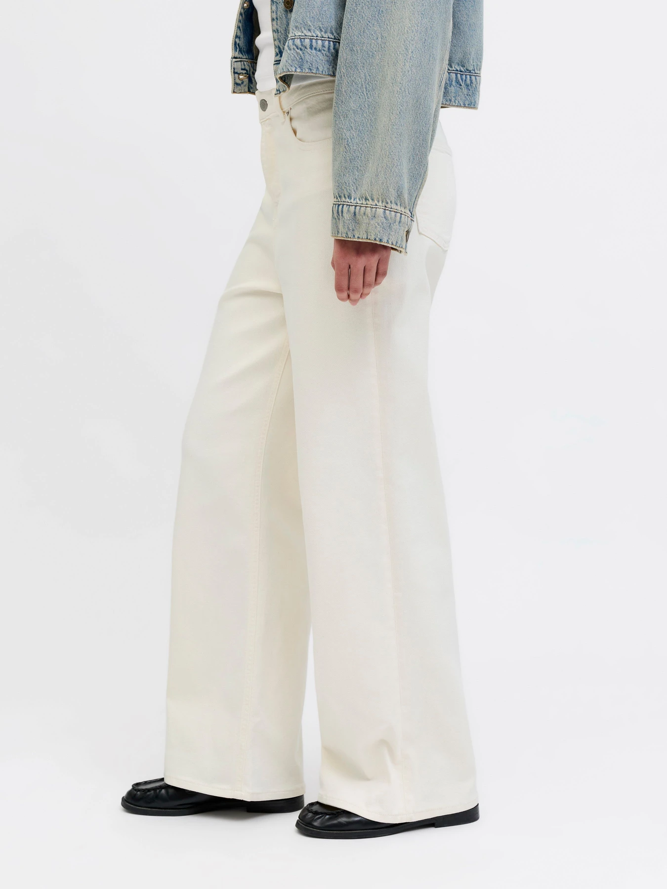 Джинсы JJXX TOKYO WIDE HW модель 12269078_White Denim OFF WHITE Фото