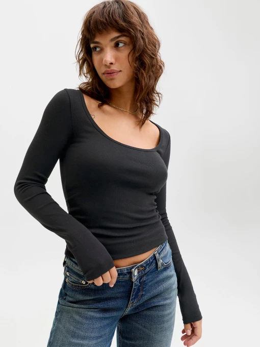 Жіночий Лонгслів JJXX STAR LS U NECK TOP фото 2