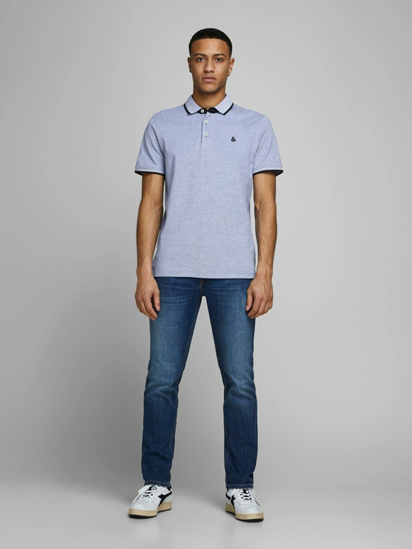 Футболки и поло JACK & JONES модель 12136668_Bright Cobalt Футболки и поло JACK & JONES модель 12136668_Bright Cobalt Фото