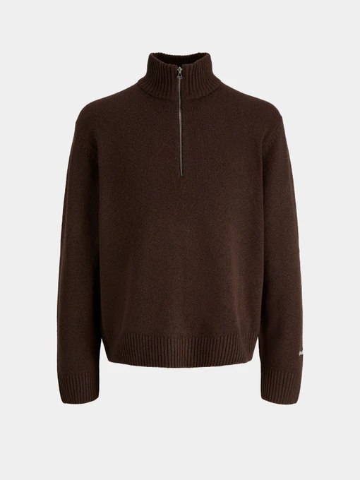 Светри та кардигани JACK & JONES NORREBRO KNIT HALF ZIP модель 12282749_Mulch Фото
