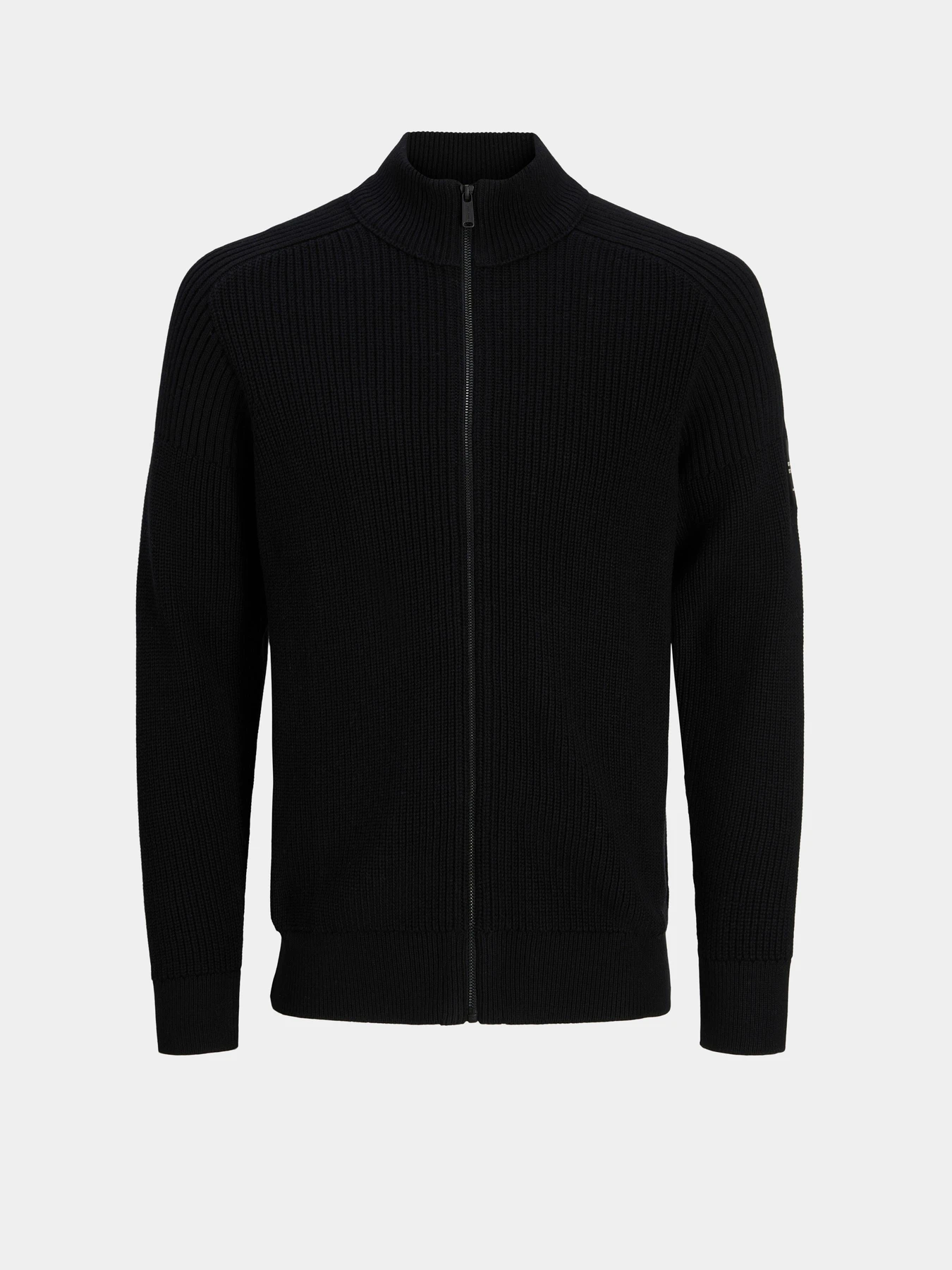 Светри та кардигани JACK & JONES CLEVELAND KNIT ZIP CARDIGAN модель 12298551_Black Светри та кардигани JACK & JONES CLEVELAND KNIT ZIP CARDIGAN модель 12298551_Black Фото