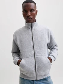 Худі та світшоти JACK & JONES BRADLEY SWEAT ZIP модель 12298690_Light Grey Melange Фото