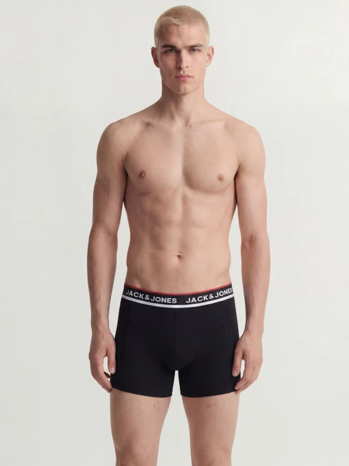 Нижнее белье JACK & JONES SWAY SOLID TRUNKS модель 12298997_Black Black - Black Фото