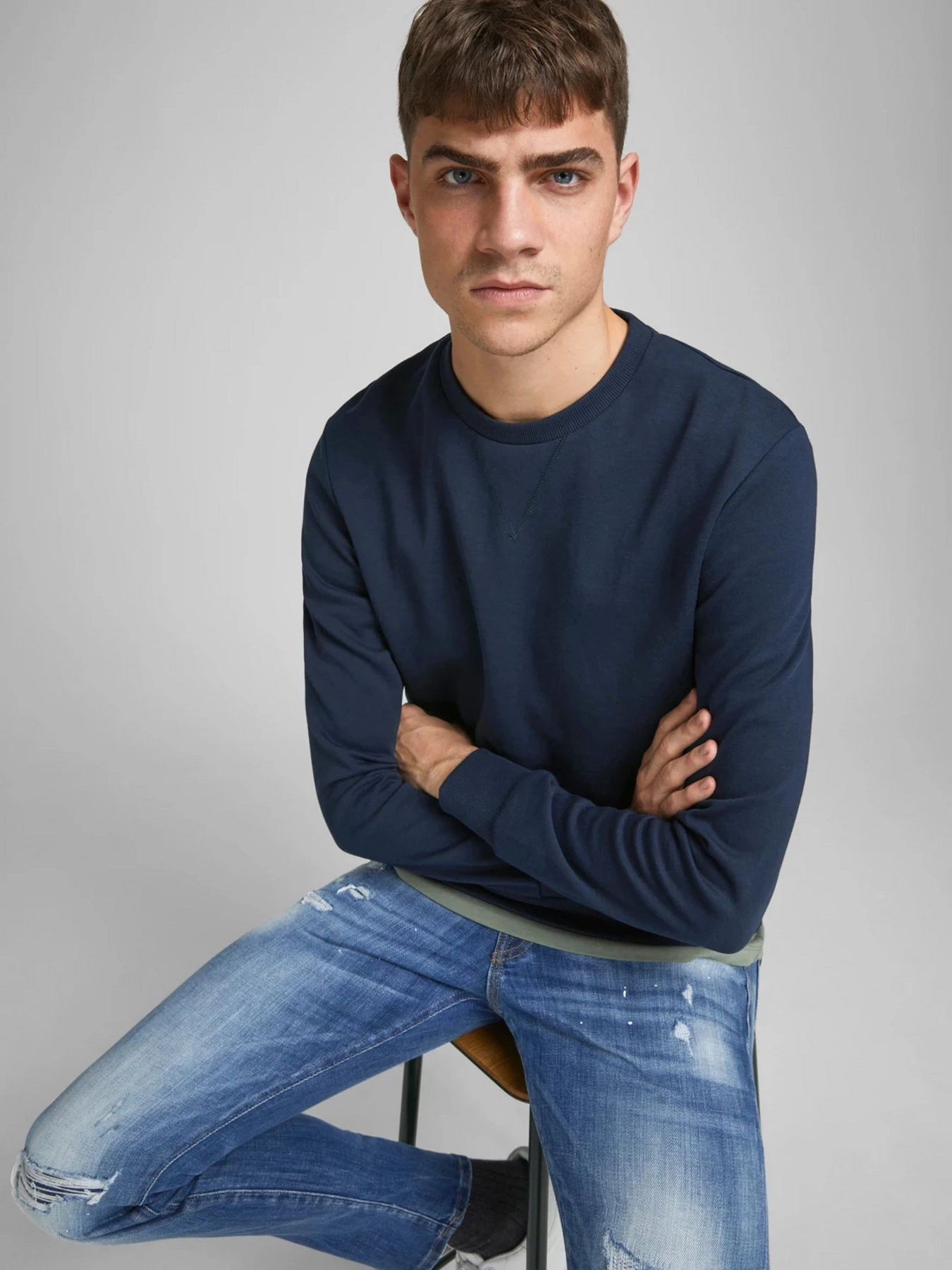 Худи и свитшоты JACK & JONES модель 12181903_Navy Blazer Худи и свитшоты JACK & JONES модель 12181903_Navy Blazer Фото